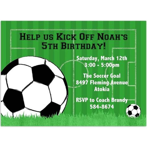 Soccer Theme Party Invitations | Soccer birthday parties, Soccer party invitations, Football ...