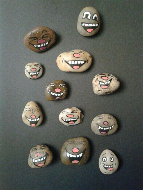 Funny Faces Rocks. artbyma66 | Rock painting art, Painted rocks ...