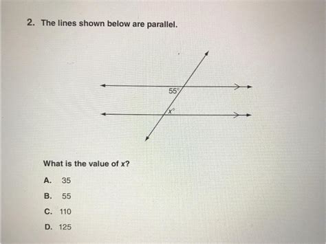 The lines shown below are parallel.What is the value of x? - brainly.com