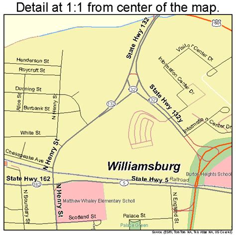 Williamsburg Virginia Street Map 5186160