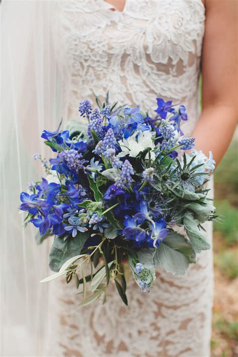 Blue Texas Wildflower Bridal Bouquet