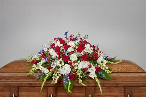 Patriotic Casket Spray - Ramsgate Floral Designs