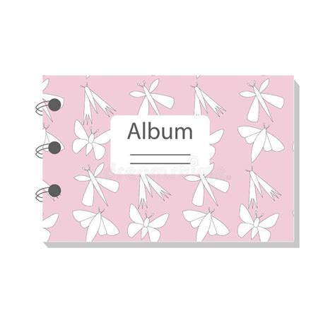 Colorful Notebook with Butterfly Pattern, Simple Design. Modern ...