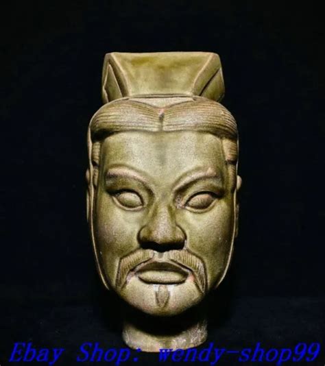 OLD CHINESE DYNASTY Yue Kiln Porcelain Terra Cotta Warriors Soldier Head Statue $199.00 - PicClick