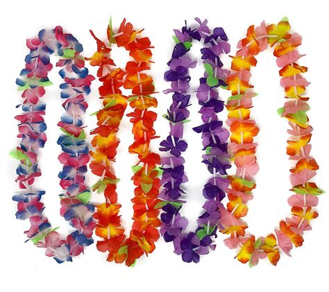 50 Hawaiian Leis - Tropical Flower Leis for Luau Party – Podzly.com