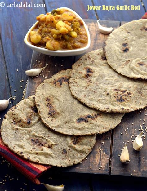 jowar bajra garlic roti recipe | bajra jowar lehsun roti | healthy jowar bajra garlic roti