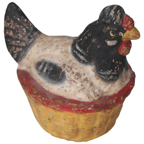 Early 19th Century Mexican Folk Art Chicken on a Nest at 1stDibs