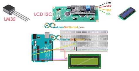 Arduino - Display Temperature from LM35 Sensor on LCD | Arduino Tutorial