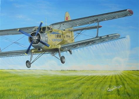 Picture Airplane Painting Art Aviation