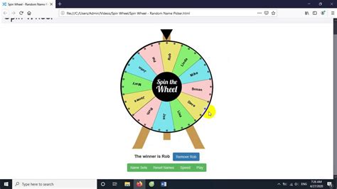 Random name picker wheel - pminput