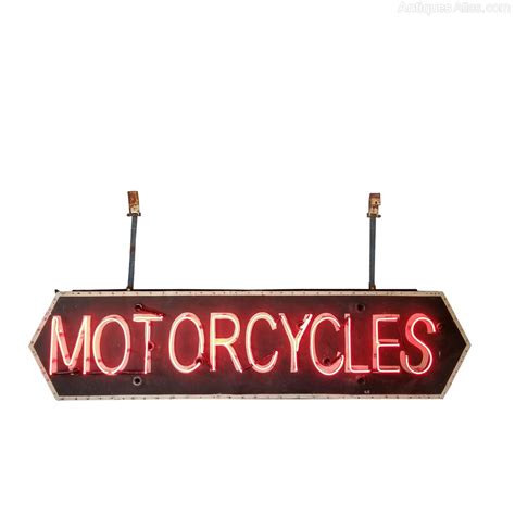 Antiques Atlas - Circa 1940's "Motorcycle" Double Sided Neon Sign