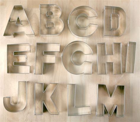 Alphabet Cookie Cutter Set Letter Cookie Cutters Metal