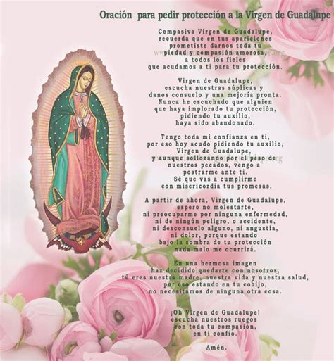 Oracion A La Virgen Oracion Virgen Guadalupe Frases Virgen De Guadalupe ...