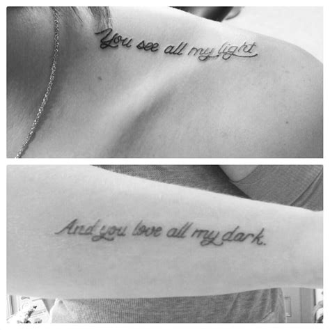 Me and roxys tattoo! In love! You see all my light, and you love all my ...