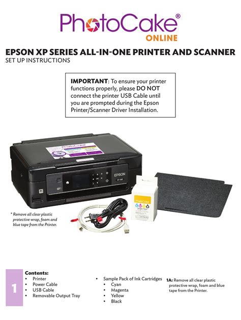 EPSON XP SERIES SETUP INSTRUCTIONS Pdf Download | ManualsLib