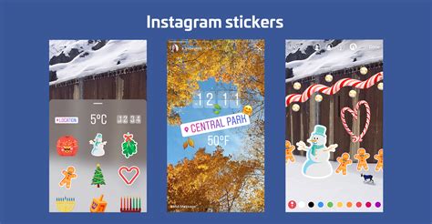 Instagram Stories launches overlaid Stickers for locations, emoji, and seasons | TechCrunch