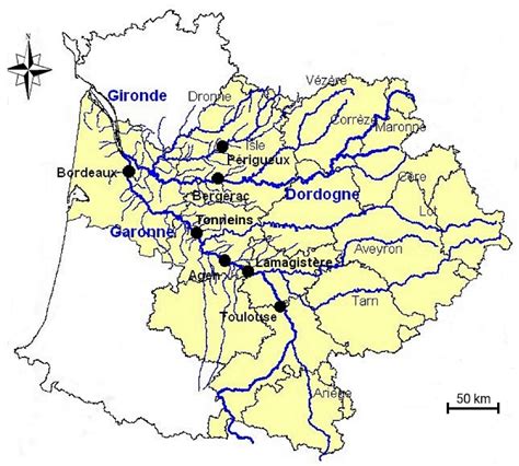 Garonne River Map