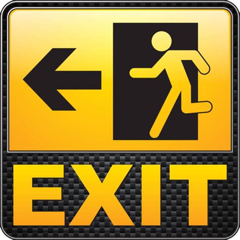 Royalty Free Exit Sign Clip Art, Vector Images & Illustrations - iStock