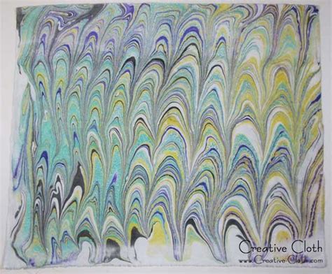 Marbling on fabric and unexpected results - Linda Matthews