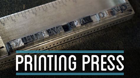 How to Use a Printing Press | How to Make Everything: Book - YouTube