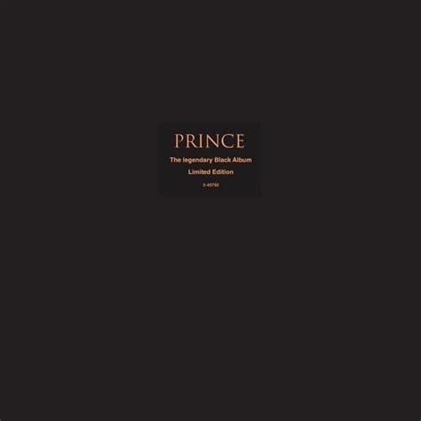 Prince - The Black Album Lyrics and Tracklist | Genius