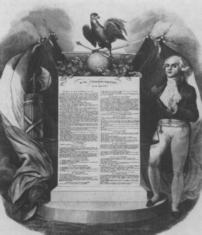 Lithograph by Bérnard which features Robespierre and the Constitution ...