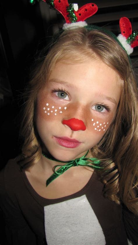 Christmas face painting, Reindeer face paint, Kids face paint