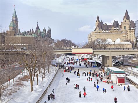 Skating on the Rideau Canal in Ottawa