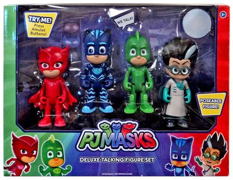 Disney Junior PJ Masks Catboy, Gekko, Owlette Romeo Exclusive 5 Talking Action Figure 4-Pack ...