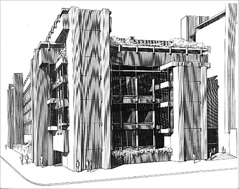 Paul Rudolph's drawing of the Yale University School of Art and Architecture building · Yale ...