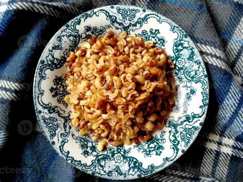 Kacang Kedelai Goreng or Fried Soybeans on a plate. Indonesian culinary food 8726928 Stock Photo ...