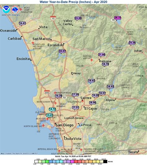 San Diego Weather Center : SAN DIEGO RAIN TOTALS FOR WATER YEAR: UPDATED 4-16-2020