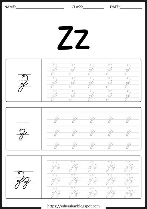 Free Cursive Writing Worksheets for Kids