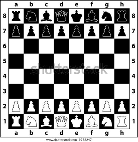 Starting Positions Chess Pieces On Chess Stock Vector (Royalty Free ...