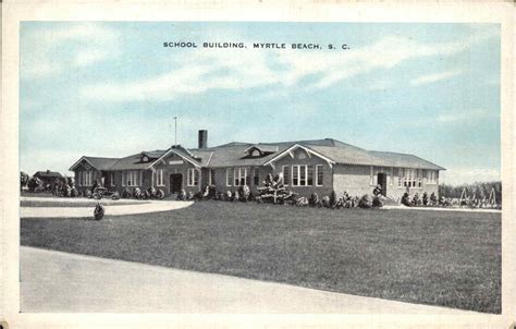 Myrtle Beach South Carolina SC School Building Linen Postcard | United ...