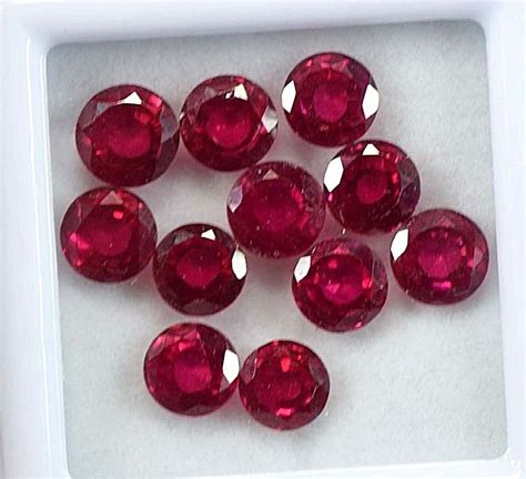 2.5mm 10 Pieces Natural Ruby Round Cut Loose Gemstone | Property Room