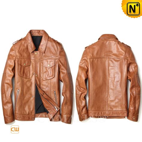 CWMALLS® Calfskin Leather Biker Jacket CW808052