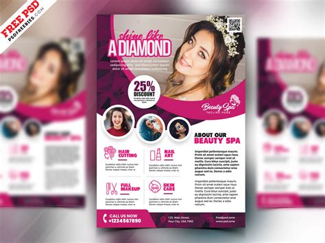 Beauty Salon Flyer Design PSD | PSDFreebies.com