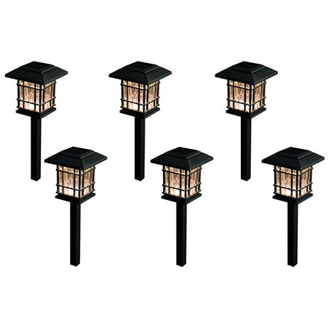 Hampton Bay Solar Black Outdoor Integrated LED 3000K 8-Lumens Landscape ...