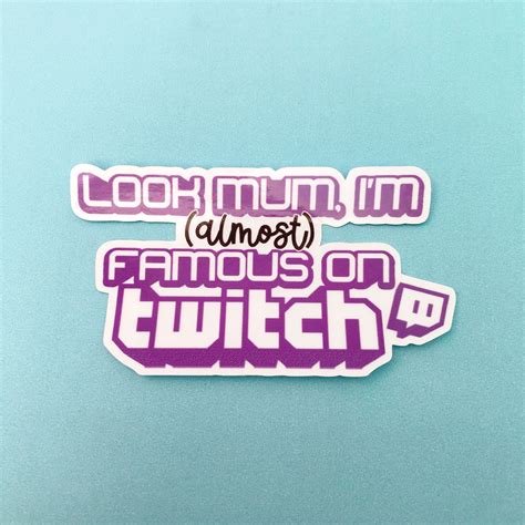 Twitch Streamer Vinyl Stickers, Streamer Sticker, Twitch Gift, Gamer Gift, Almost Famous on ...