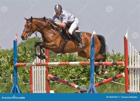 Horse jumping show editorial photography. Image of poetessa - 9624357