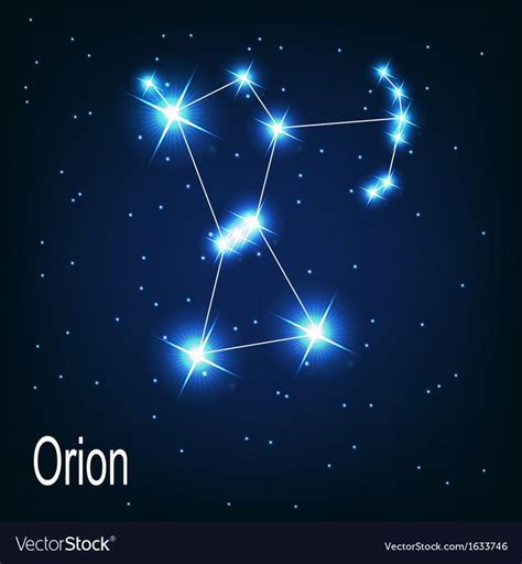 the zodiac sign orion on a dark blue background