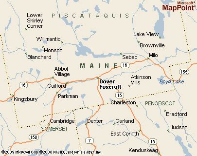 Dover-Foxcroft, Maine Area Map & More