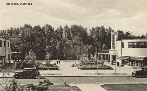 Greenbelt MD (c. 1940) | Greenbelt, New community, Postcard