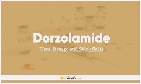 Dorzolamide Dose For Dogs & Cats | Vet Drugs List