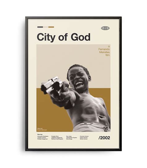 Mid-century modern City of God movie poster - Weekend Poster