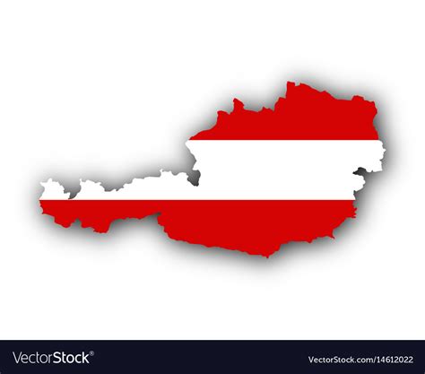 Map and flag of austria Royalty Free Vector Image