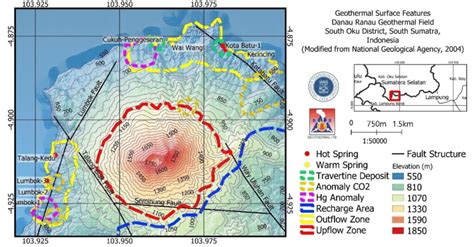 Danau Ranau geothermal features and surface manifestations [8 ...