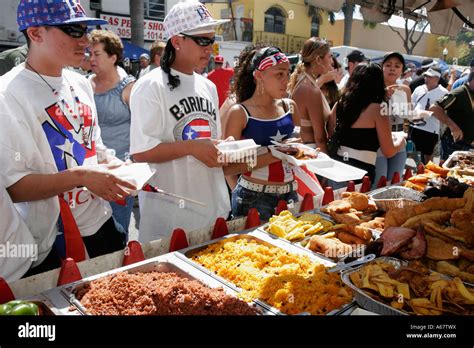 Miami Florida Little Havana Calle Ocho annual Hispanic festival food ...