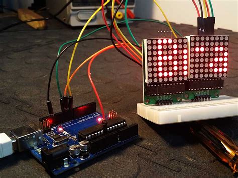 Scrolling text using the MAX7219 LED Dot Matrix